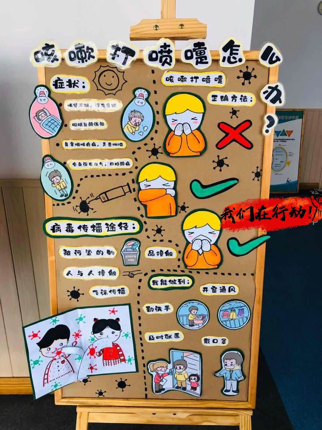 幼儿园环创——开学防疫情主题环境布置（二） · 配图